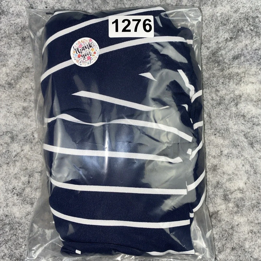 TIANA B Ladies 14 W Navy/ White Striped Coral Accents Fit & Flare Nautical Dress